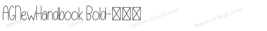 AGNewHandbook Bold字体转换
